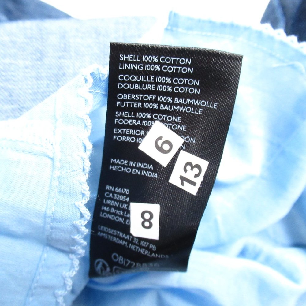 By Anthropologie Grommet Denim Midi Dress Medium Blue Size 00 XXS Petite - Picture 10 of 11